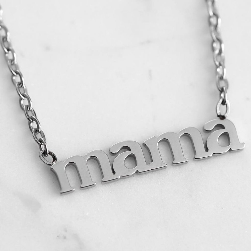 Mama Collection Silver Necklace 18"